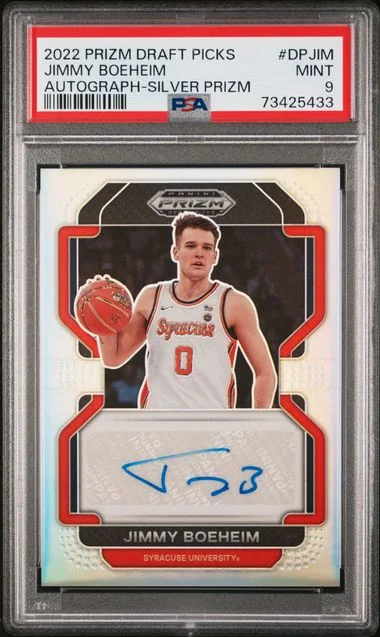 2022 Panini Prizm Draft Picks Jimmy Boeheim Autographs Silver Prizm #DP-JIM card image