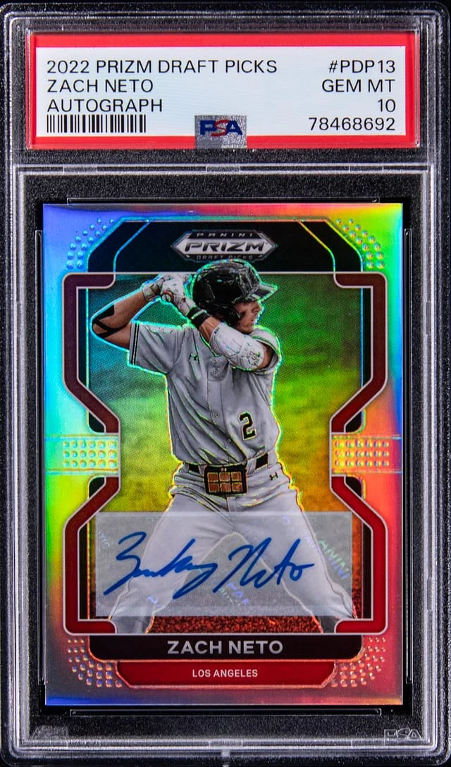 2022 Panini Prizm Draft Picks Zach Neto #PDP13 card image