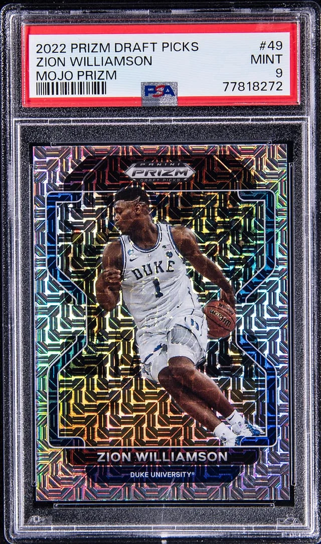 2022 Panini Prizm Draft Picks Zion Williamson Mojo Prizm #49 card image