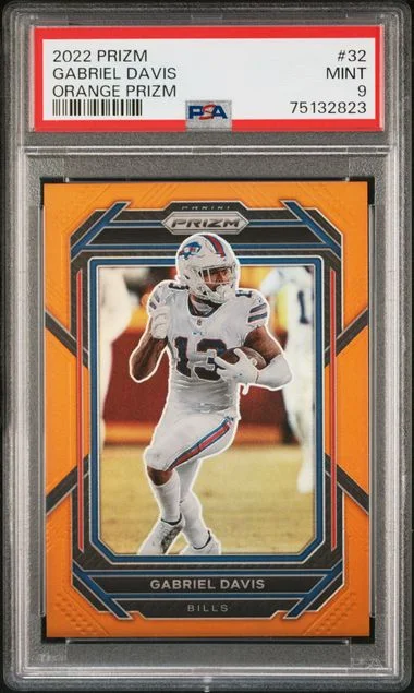 2022 Panini Prizm Gabriel Davis Orange Prizm #32 card image