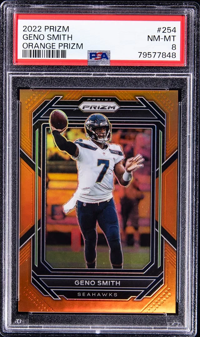 2022 Panini Prizm Geno Smith Orange Prizm #254 card image