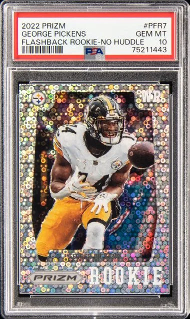 2022 Panini Prizm George Pickens Prizm Flashback No Huddle #PFR-7 card image