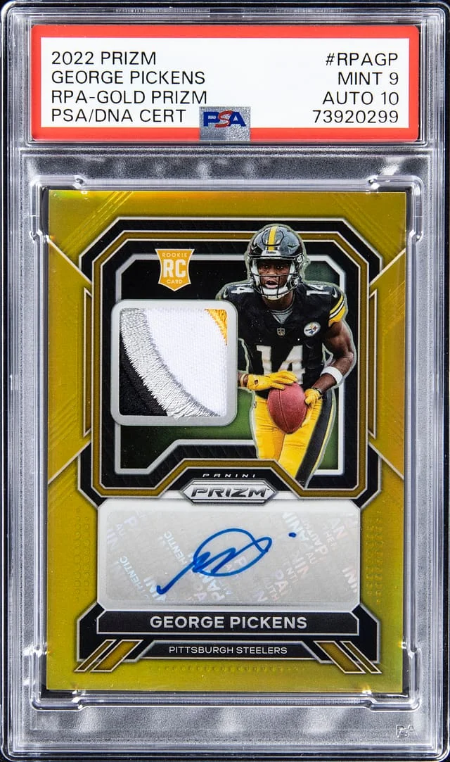 2022 Panini Prizm George Pickens Patch Autographs (RPA) Gold #RPA-GP card image