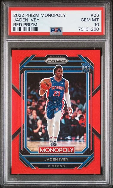 2022 Panini Prizm Jaden Ivey Monopoly Red Prizm #26 card image