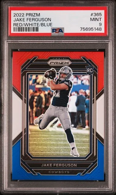 2022 Panini Prizm Jake Ferguson Red/White/Blue Prizm #365 card image