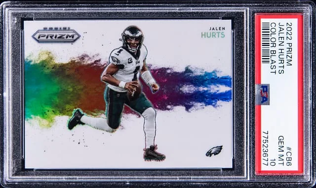 2022 Panini Prizm Jalen Hurts Color Blast #CB6 card image