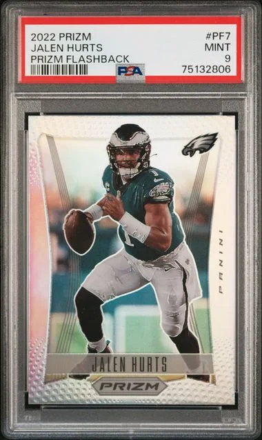 2022 Panini Prizm Jalen Hurts Flashback Silver Prizm #PF-7 card image