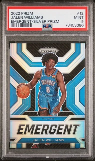2022 Panini Prizm Jalen Williams Emergent Silver Prizm #12 card image