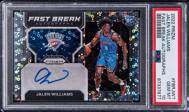 2022 Panini Prizm Jalen Williams Fast Break Autographs #FBRJWT card image