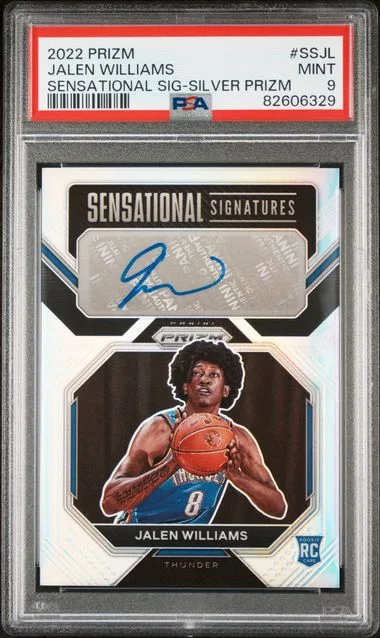 2022 Panini Prizm Jalen Williams Sensational Signatures Silver Prizm #SSJL card image