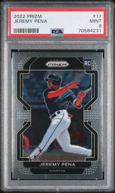 2022 Panini Prizm Jeremy Pena Red Donut Circles Prizm #17 card image
