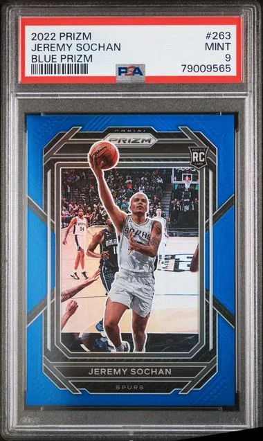 2022 Panini Prizm Jeremy Sochan Blue Prizm #263 card image