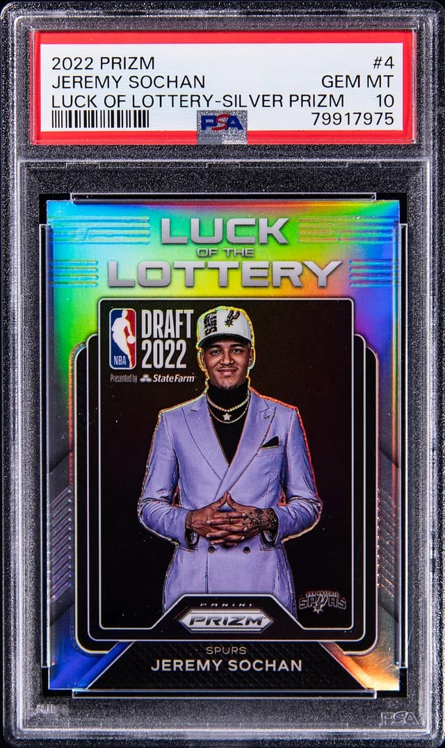 2022 Panini Prizm Jeremy Sochan Luck Of The Lottery Silver Prizm #4 card image