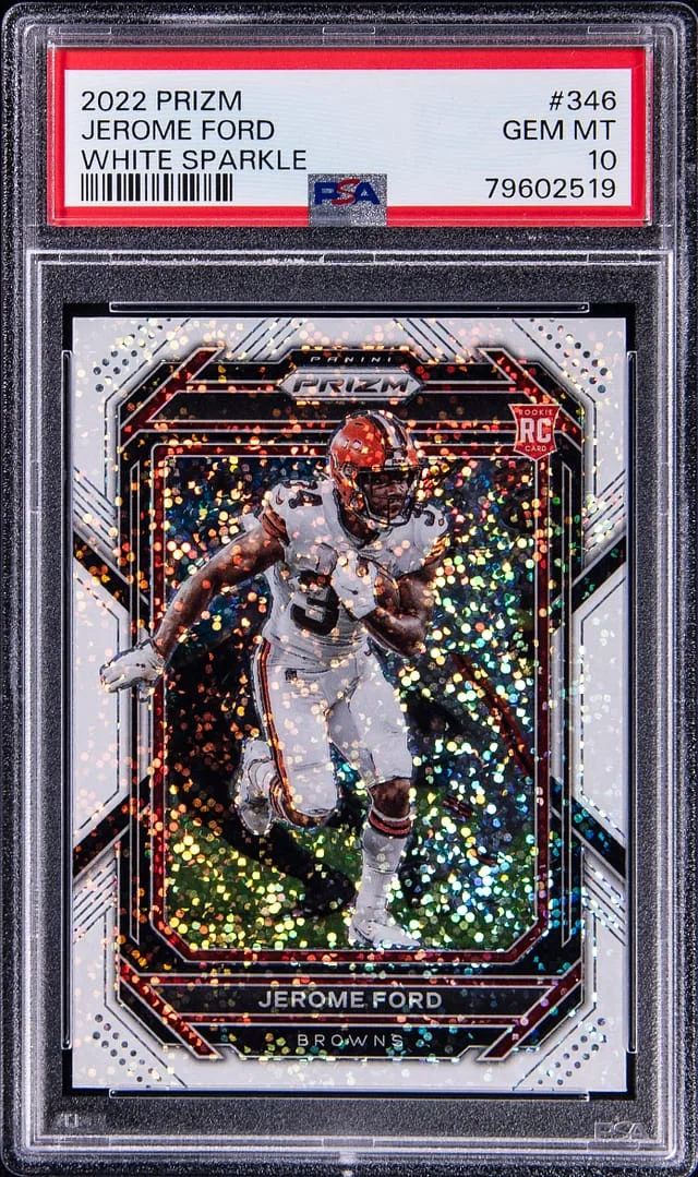 2022 Panini Prizm Jerome Ford White Sparkle #346 card image