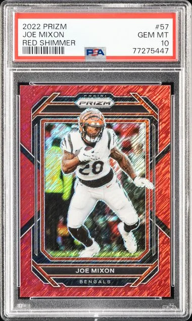 2022 Panini Prizm Joe Mixon Red Shimmer #57 card image