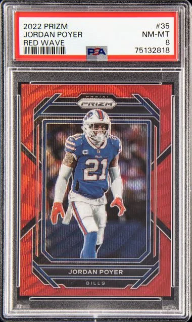 2022 Panini Prizm Jordan Poyer Red Wave #35 card image