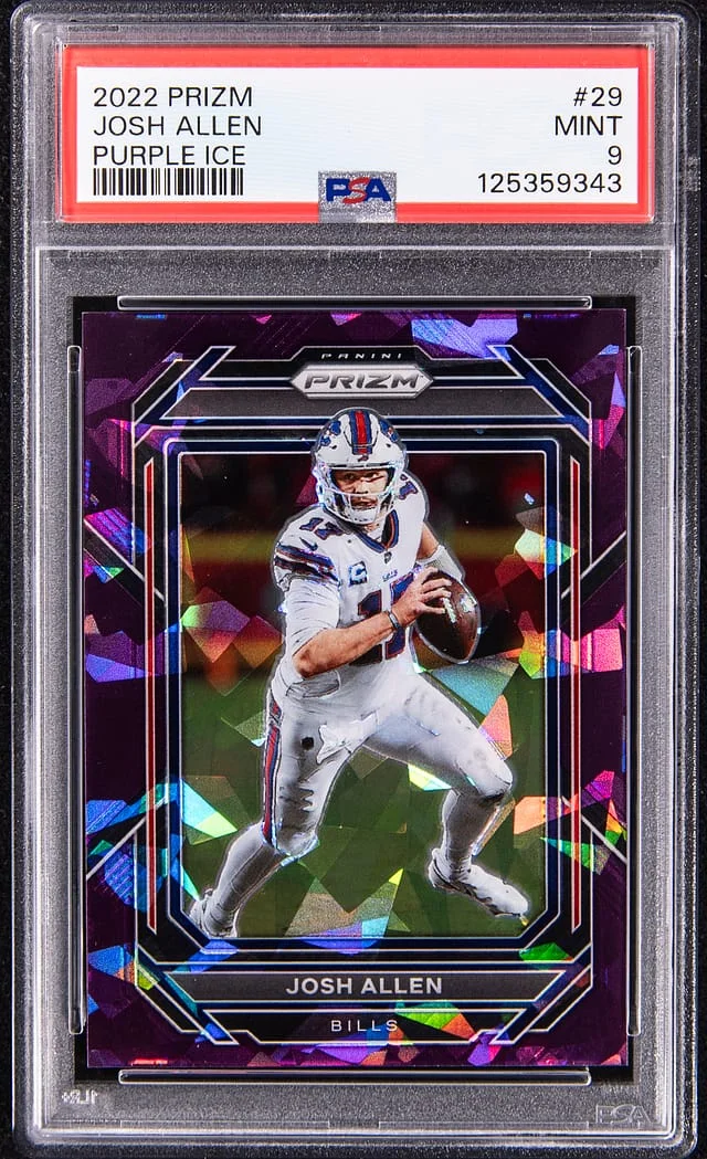 2022 Panini Prizm Josh Allen Red Sparkle #29 card image