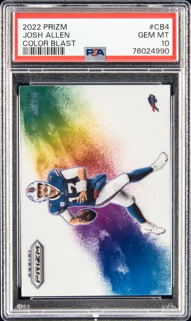 2022 Panini Prizm Josh Allen Color Blast #CB4 card image