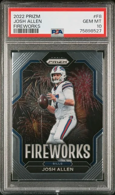 2022 Panini Prizm Josh Allen Fireworks #F-8 card image