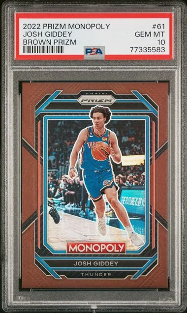 2022 Panini Prizm Josh Giddey Monopoly Brown Prizm #61 card image