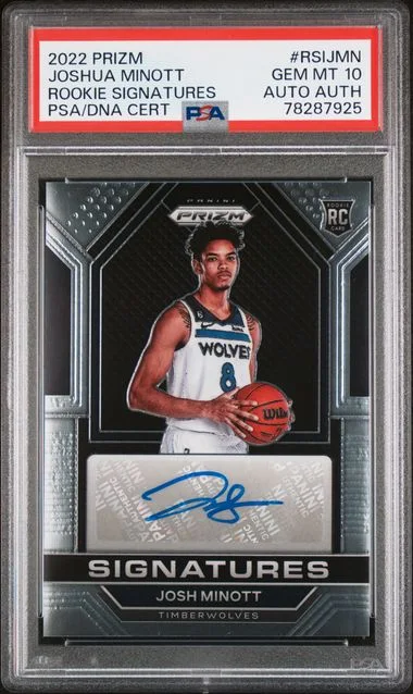 2022 Panini Prizm Josh Minott Signatures #RSIJMN card image