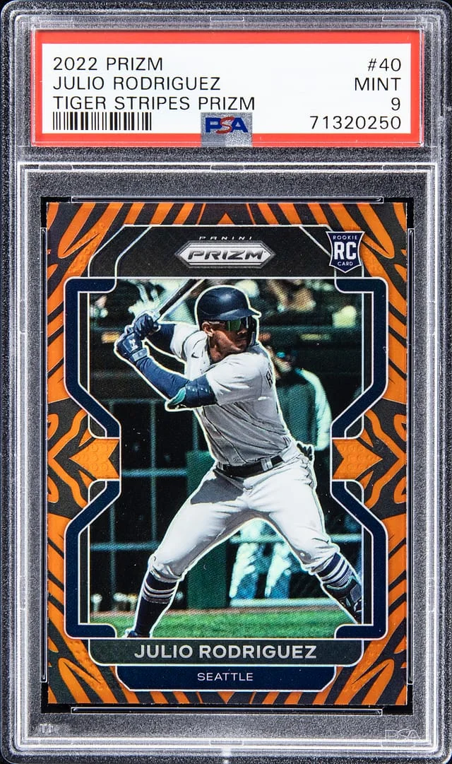 2022 Panini Prizm Julio Rodriguez White Wave #40 card image