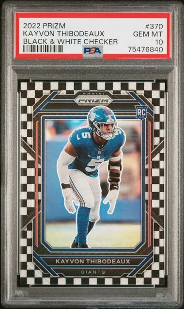 2022 Panini Prizm Kayvon Thibodeaux Autograph Blue Shimmer #370 card image
