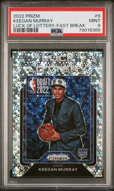 2022 Panini Prizm Keegan Murray Luck Of The Lottery Fast Break #9 card image