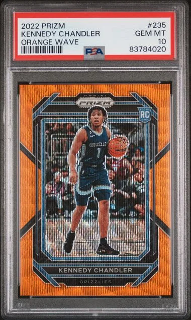 2022 Panini Prizm Kennedy Chandler Orange Wave #235 card image