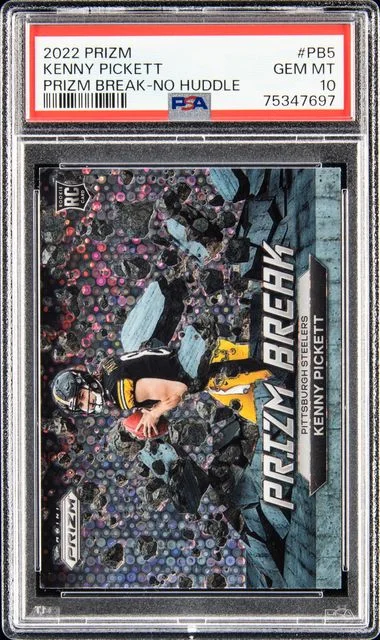 2022 Panini Prizm Kenny Pickett Prizm Break No Huddle #Pb5 card image