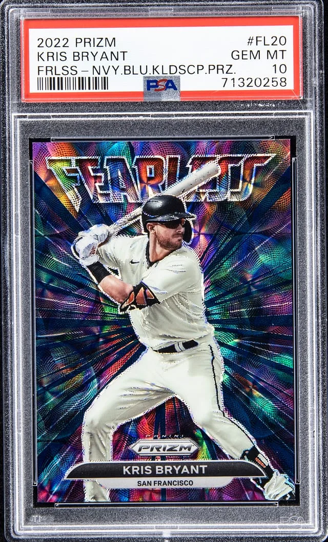 2022 Panini Prizm Kris Bryant Fearless Navy Blue Kaleidoscope #FL-20 card image