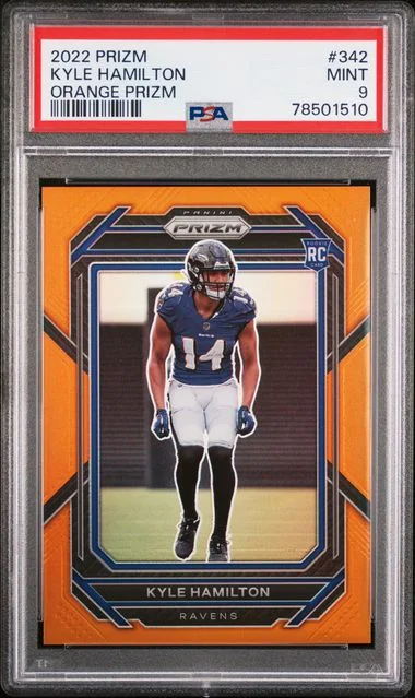 2022 Panini Prizm Kyle Hamilton Orange Prizm #342 card image