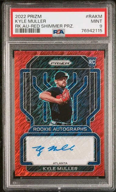 2022 Panini Prizm Kyle Muller Autographs Red Shimmer Prizm #RA-KM card image