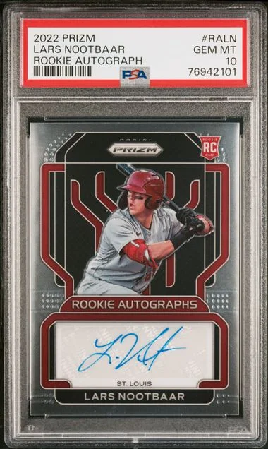 2022 Panini Prizm Lars Nootbaar Autograph #RA-LN card image