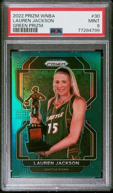 2022 Panini Prizm Lauren Jackson WNBA Green Prizm #30 card image