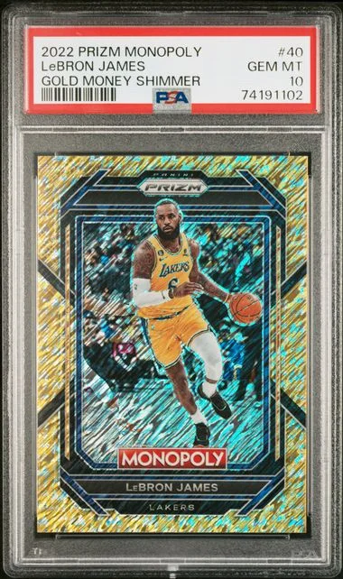 2022 Panini Prizm LeBron James Monopoly #40 card image