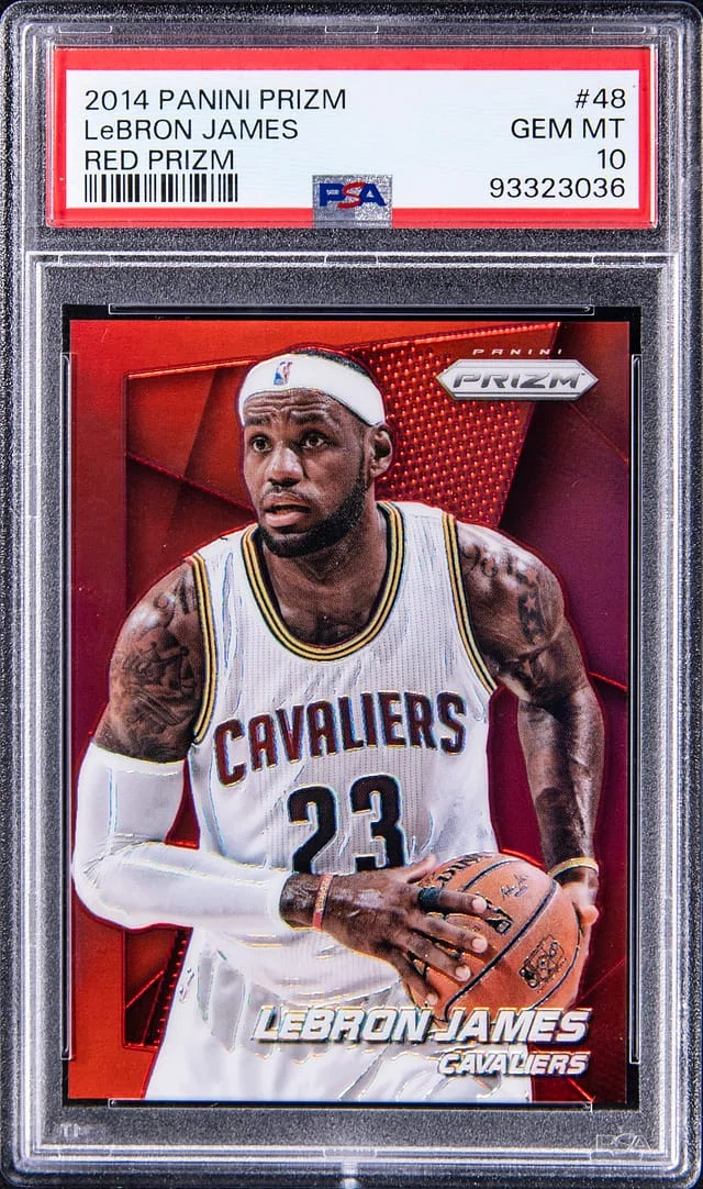 2022 Panini Prizm LeBron James Red Prizm #48 card image