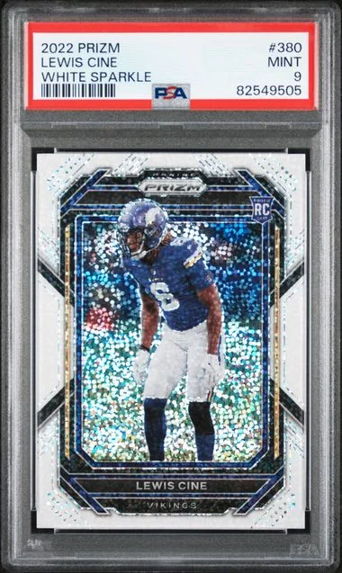 2022 Panini Prizm Lewis Cine White Sparkle #380 card image