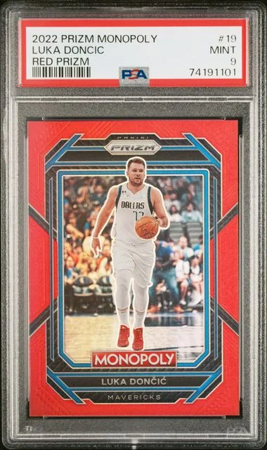 2022 Panini Prizm Luka Doncic Monopoly Neon Green #19 card image