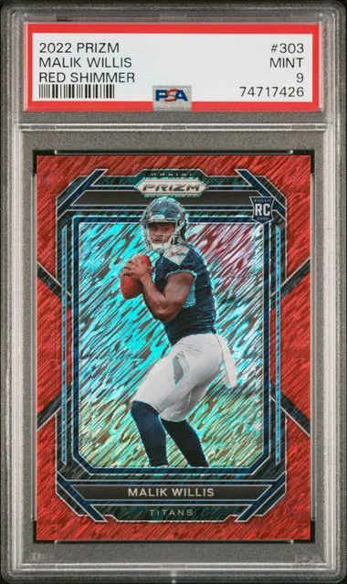 2022 Panini Prizm Malik Willis Red Shimmer #303 card image