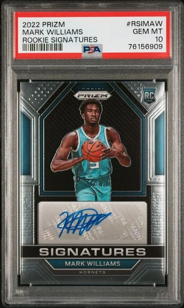 2022 Panini Prizm Mark Williams Signatures #RSIMAW card image