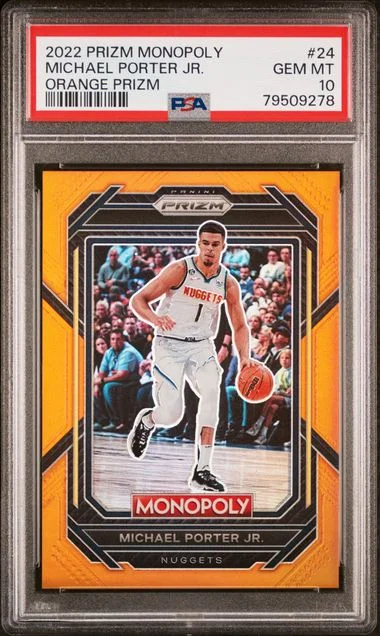 2022 Panini Prizm Michael Porter Jr. Monopoly Orange Prizm #24 card image