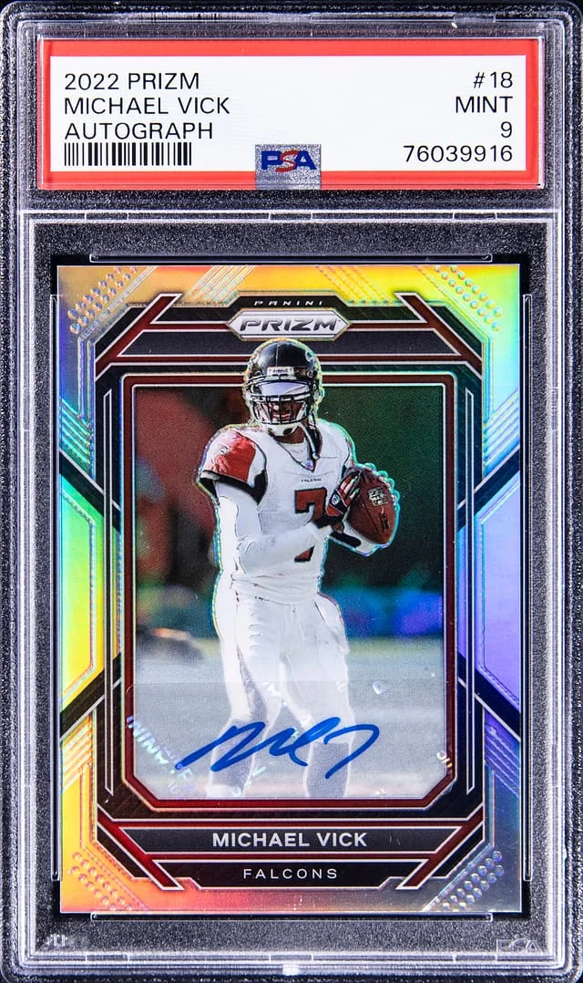2022 Panini Prizm Michael Vick Autograph #18 card image