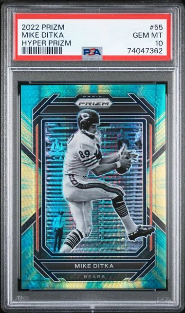 2022 Panini Prizm Mike Ditka Hyper Prizm #55 card image