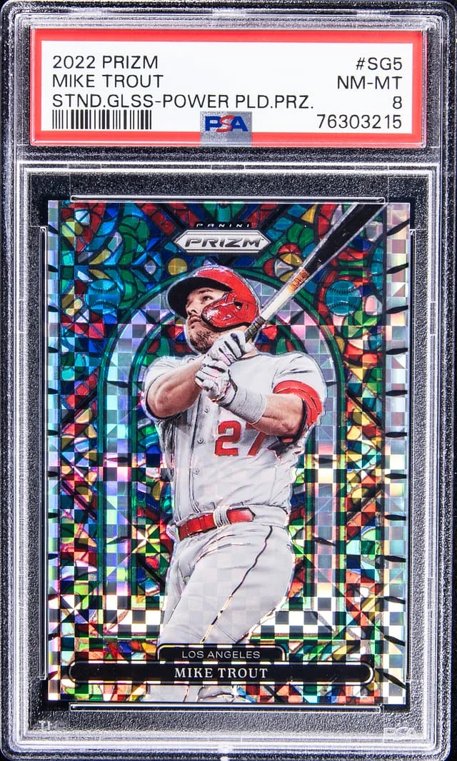 2022 Panini Prizm Mike Trout Stained Glass #Sg5 card image