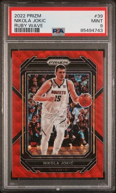2022 Panini Prizm Nikola Jokic Ruby Wave #39 card image