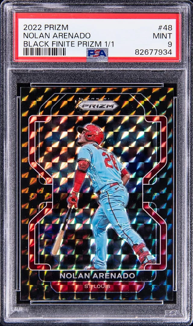 2022 Panini Prizm Nolan Arenado Black Finite 1/1 #48 card image