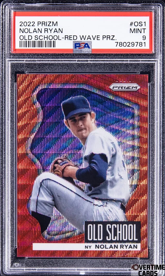 2022 Panini Prizm Nolan Ryan Old School Red Wave Prizm #OS1 card image