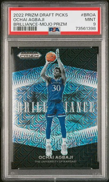 2022 Panini Prizm Ochai Agbaji Brilliance Mojo Prizm #BR-OA card image
