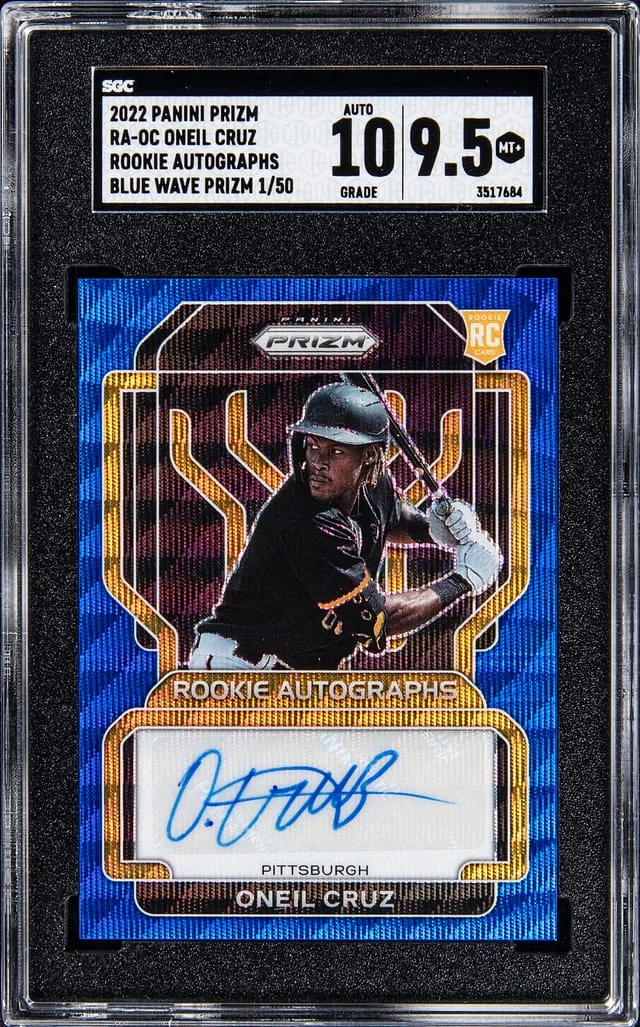2022 Panini Prizm ONeal Cruz Autograph Blue Wave Prizm #RA-OC card image